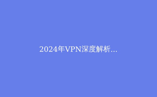 2024年VPN深度解析：技术演进、安全选择与未来趋势 - 4
