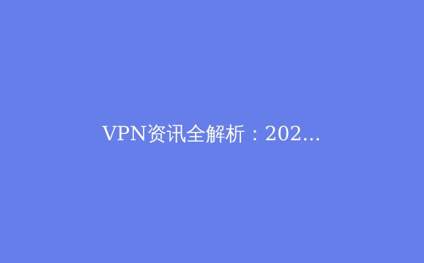 VPN资讯全解析：2024年网络安全趋势与工具选择指南 - 2
